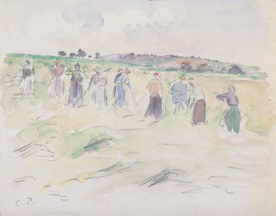 Haymaking by Camille Jacob Pissarro